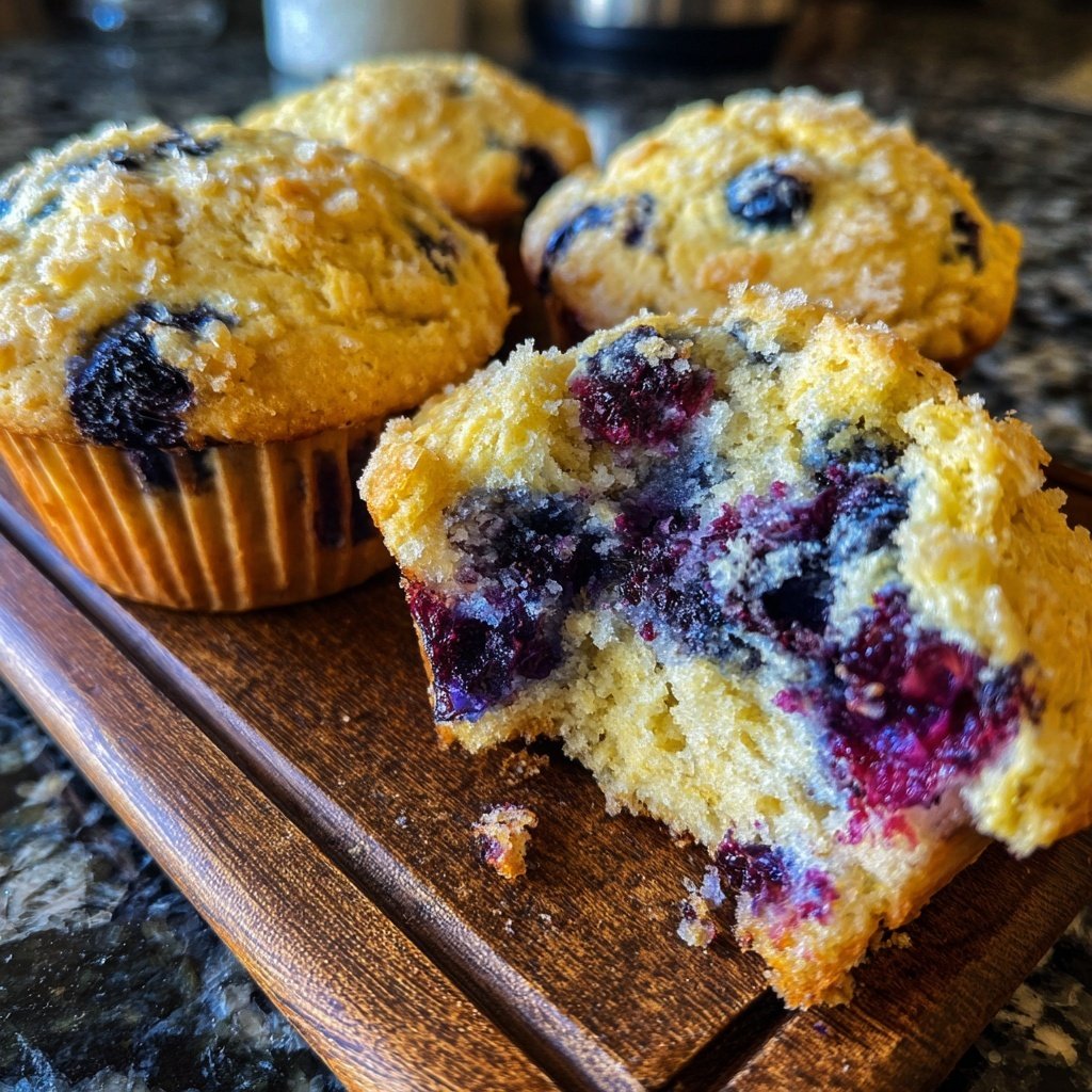 Bakery Style Blueberry Muffins