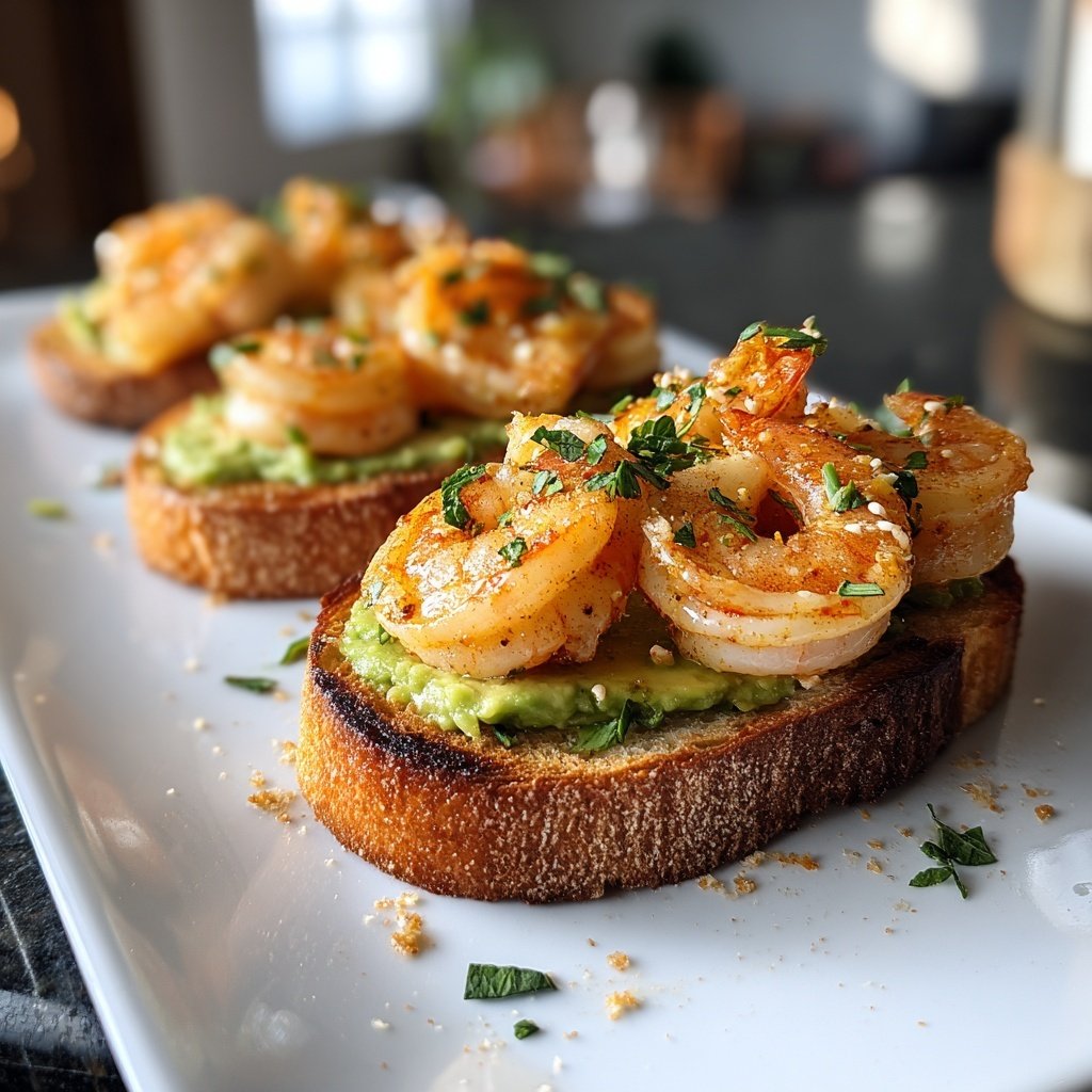 Garlic Shrimp Crostini with Avocado: A Flavorful Bite-Sized Delight - Paula Recipes